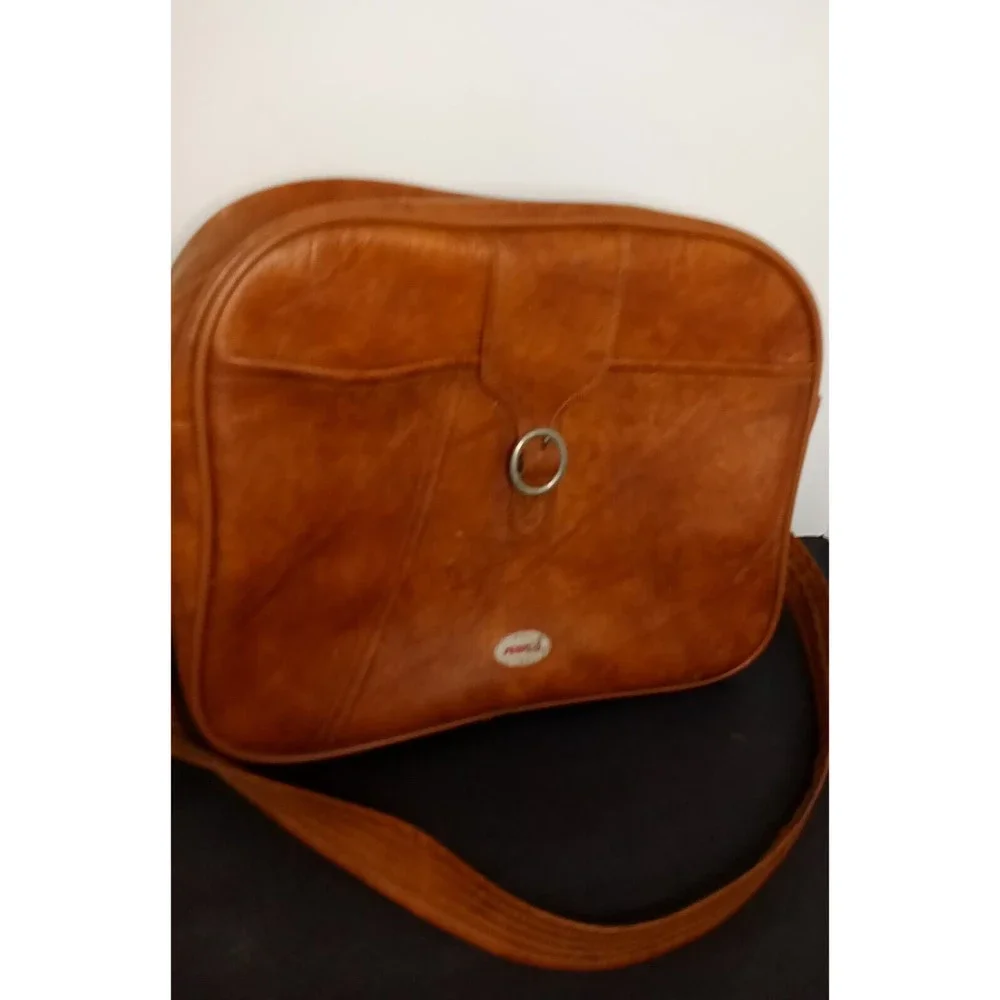 VTG Seward Luggage Brown Leather shoulder bag made In U.S.A